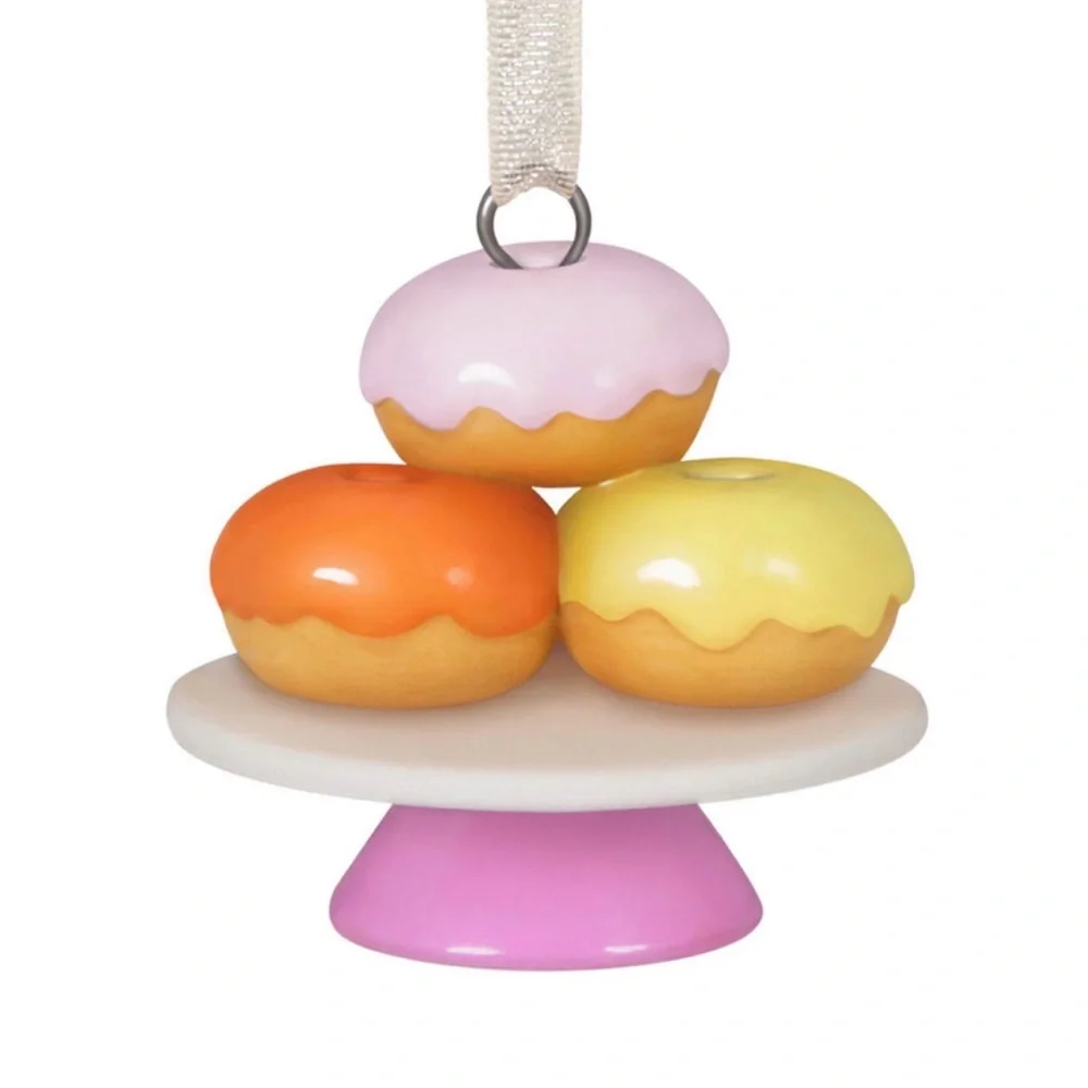Hallmark Let’s Celebrate Keepsake Donut Ornament in Pink, Orange, Yellow 2024